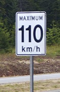 Traffic speed sign in Calgary